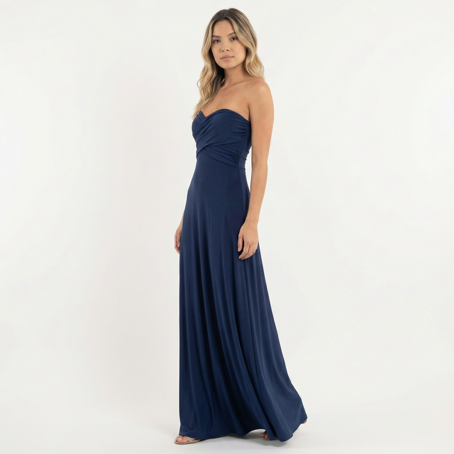 Vestido Largo Mujer Escote Profundo Ajuste Elegante