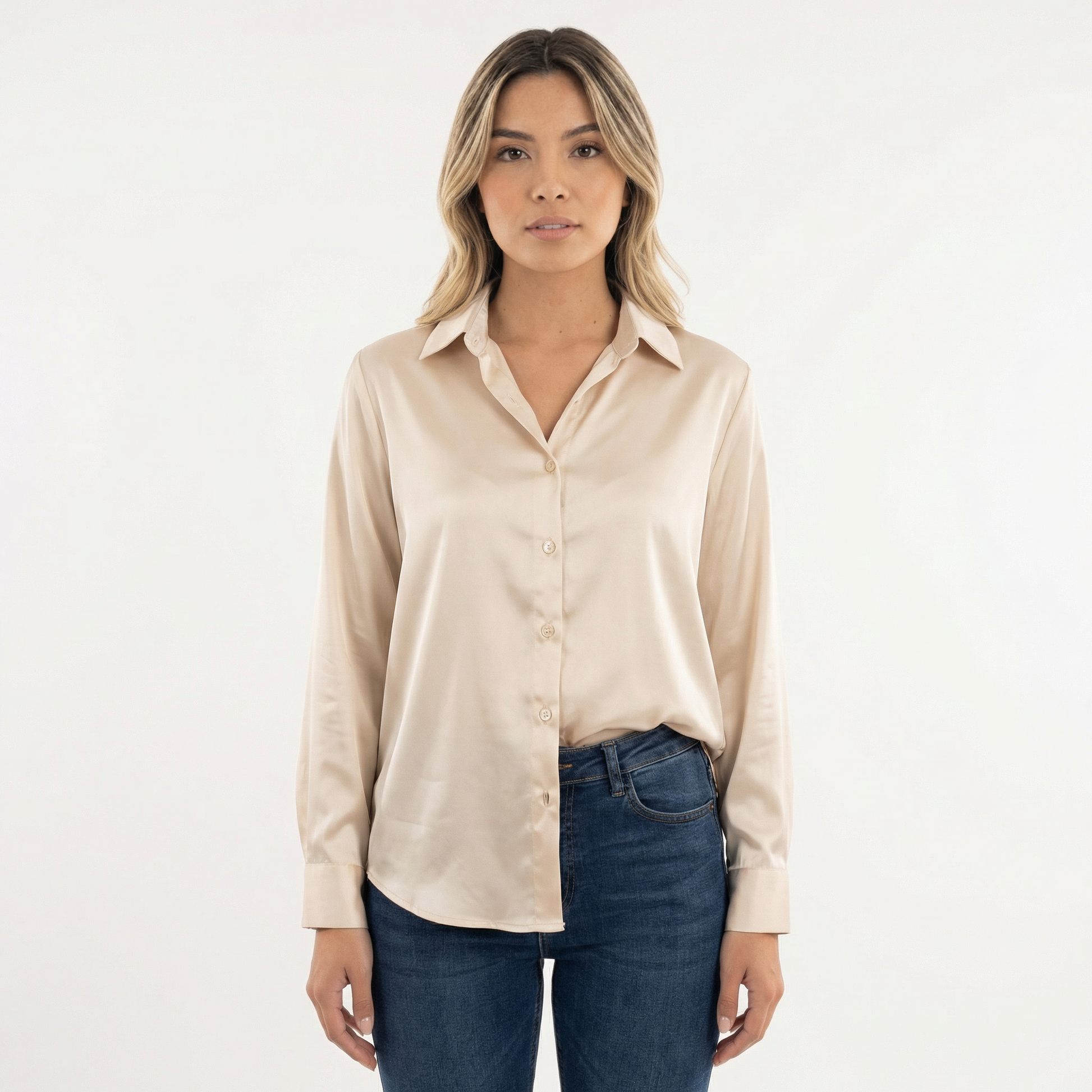 Blusa Mujer de Seda Corte Clásico - Mavetta