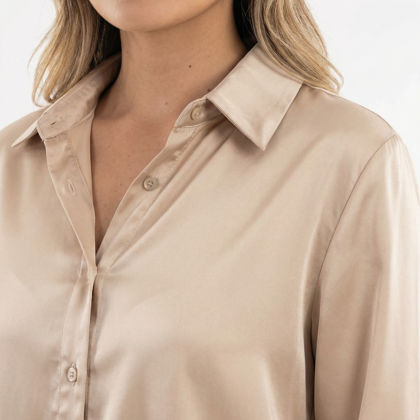 Blusa Mujer de Seda Corte Clásico