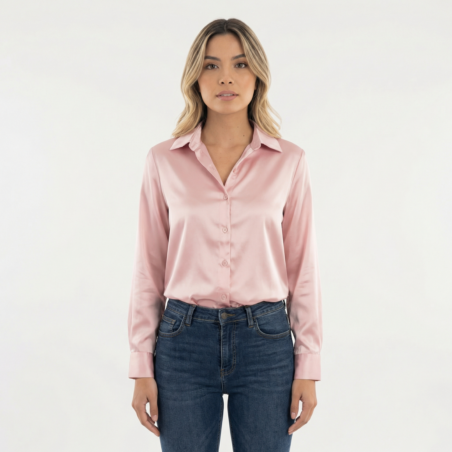 Blusa Mujer de Seda Corte Clásico