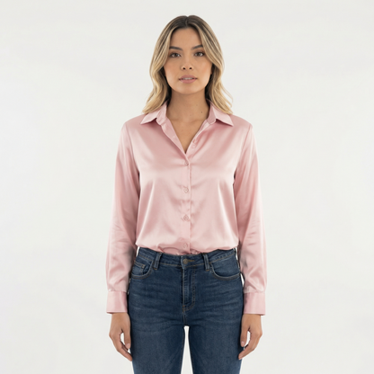 Blusa Mujer de Seda Corte Clásico