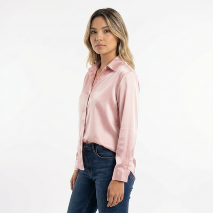 Blusa Mujer de Seda Corte Clásico