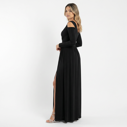 Vestido Largo Mujer con Abertura y Corte Elegante