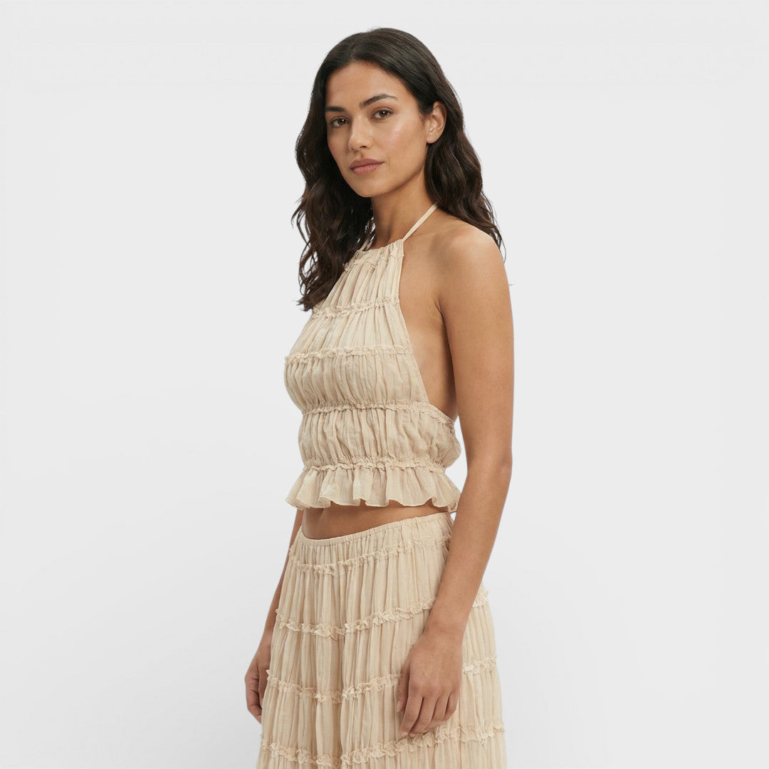 Conjunto Mujer Falda Larga Verano Ajuste Cómodo