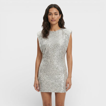 Vestido Mini Mujer de Lentejuelas Ajuste Fiesta