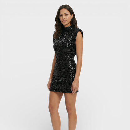Vestido Mini Mujer de Lentejuelas Ajuste Fiesta