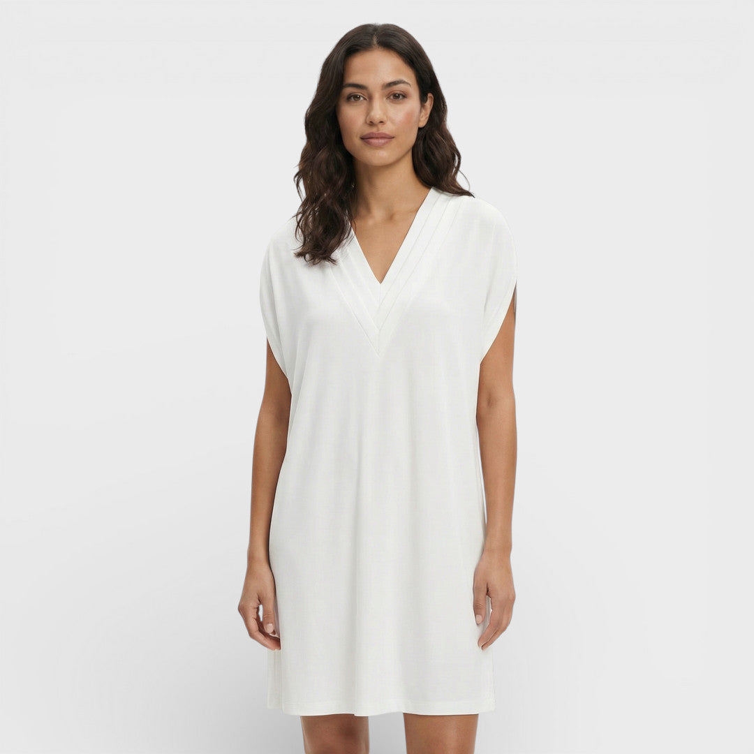 Vestido Mujer Elegante Mangas Abiertas Ajuste Slim
