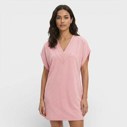 Vestido Mujer Elegante Mangas Abiertas Ajuste Slim