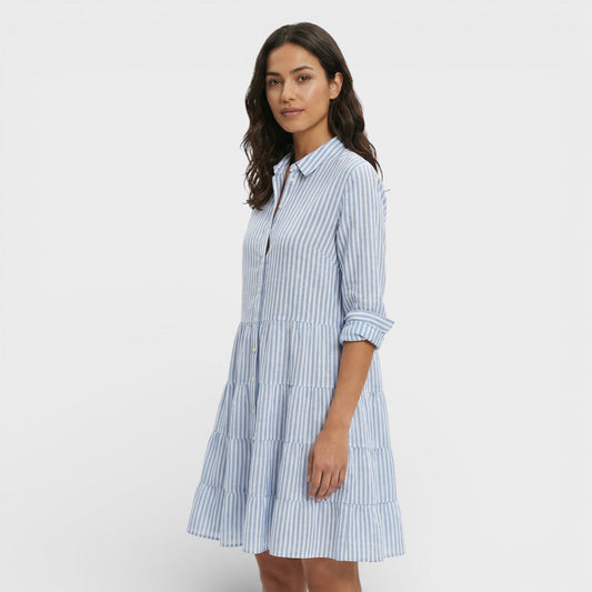 Vestido Midi Mujer Tela Fluida Corte Recto - Mavetta