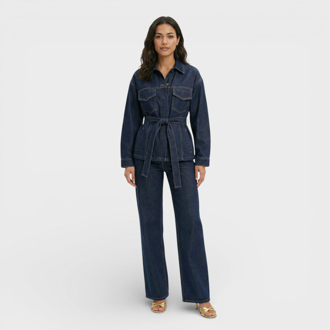 Conjunto Mujer Vaquero Denim Ajuste Casual - Mavetta