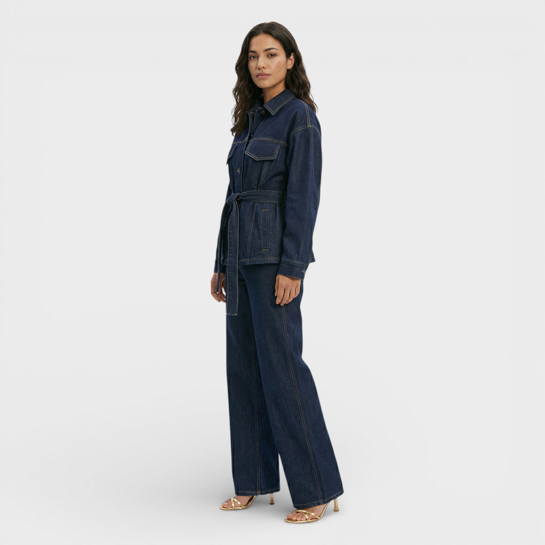 Conjunto Mujer Vaquero Denim Ajuste Casual