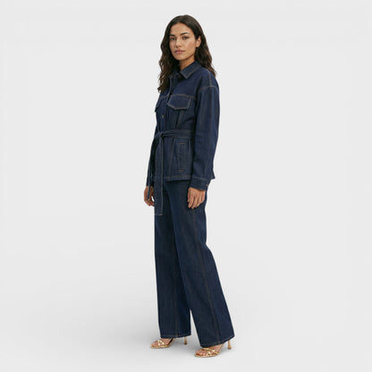 Conjunto Mujer Vaquero Denim Ajuste Casual
