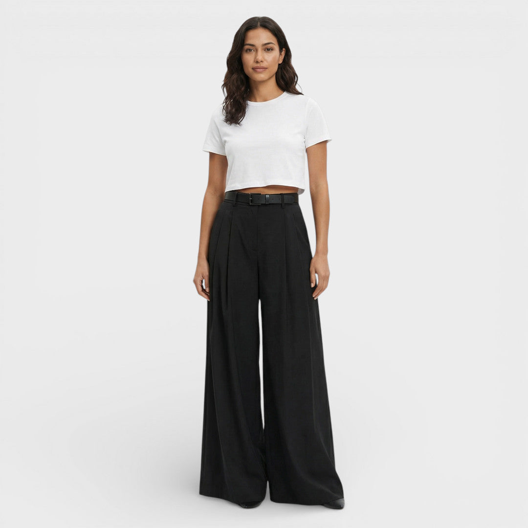 Pantalones Palazzo Mujer Algodón Corte Amplio - Mavetta