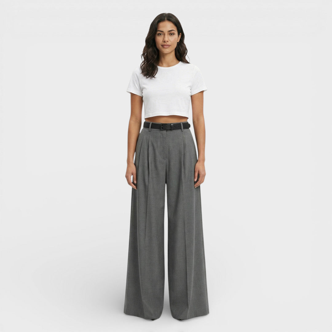 Pantalones Palazzo Mujer Algodón Corte Amplio