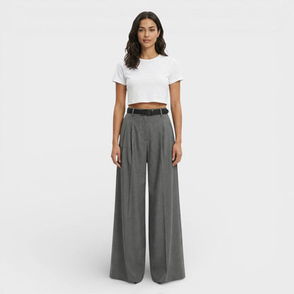 Pantalones Palazzo Mujer Algodón Corte Amplio
