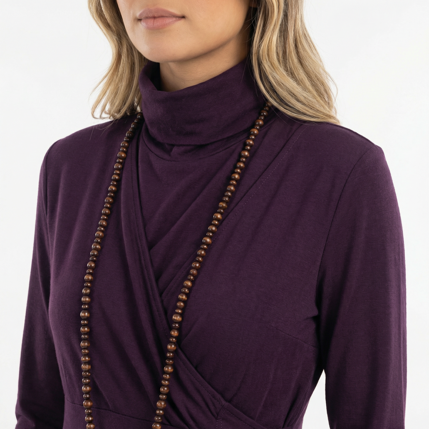 Vestido Largo Mujer Asimétrico Cuello Alto