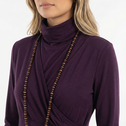 Vestido Largo Mujer Asimétrico Cuello Alto