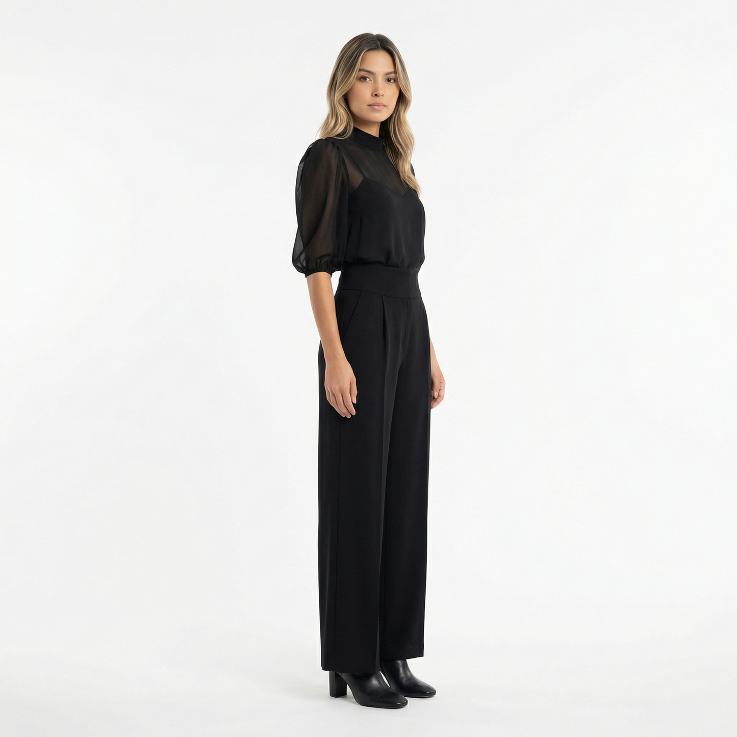 Conjunto Mujer Pantalón Ancho Estilo Elegante