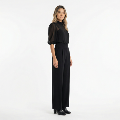 Conjunto Mujer Pantalón Ancho Estilo Elegante