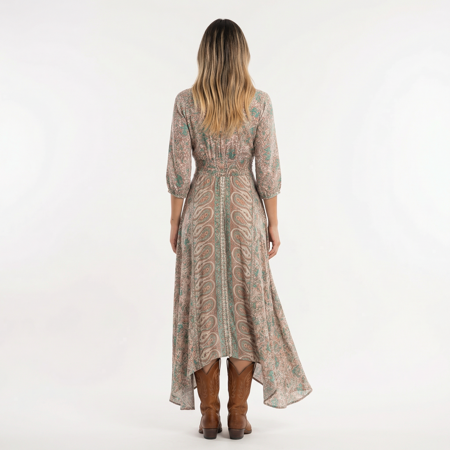 Vestido Largo Mujer Boho Escote en V