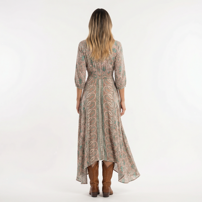 Vestido Largo Mujer Boho Escote en V