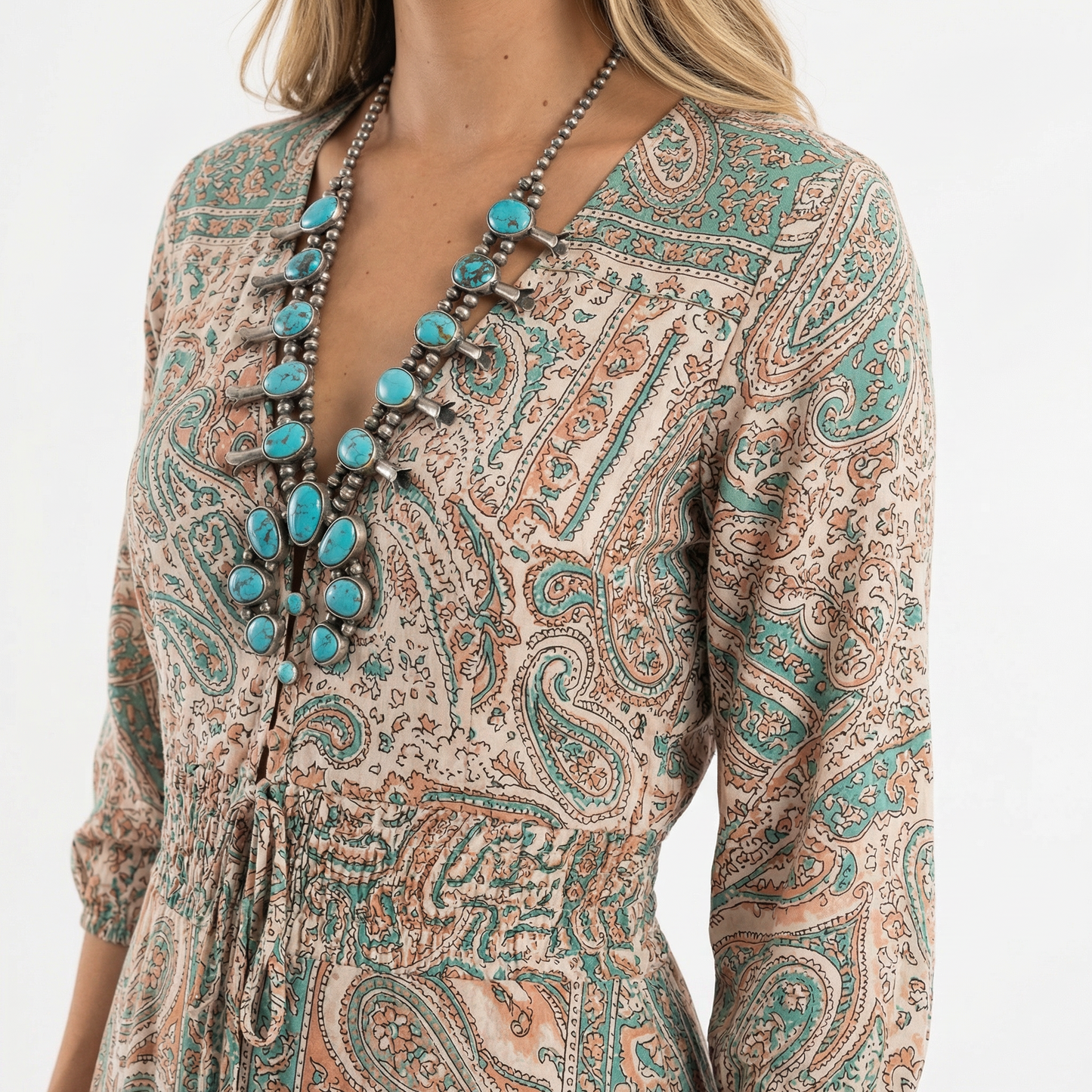 Vestido Largo Mujer Boho Escote en V
