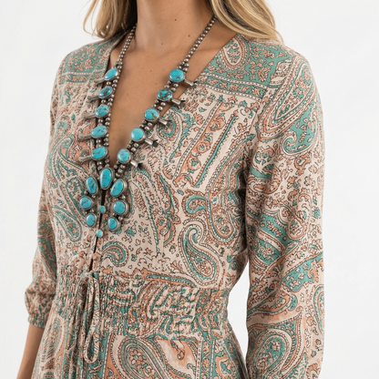 Vestido Largo Mujer Boho Escote en V