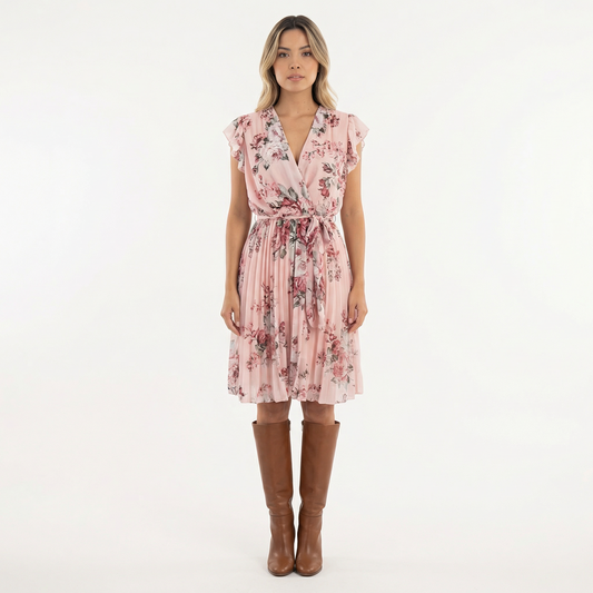 Vestido Midi Mujer Cruzado Estampado Floral - Mavetta