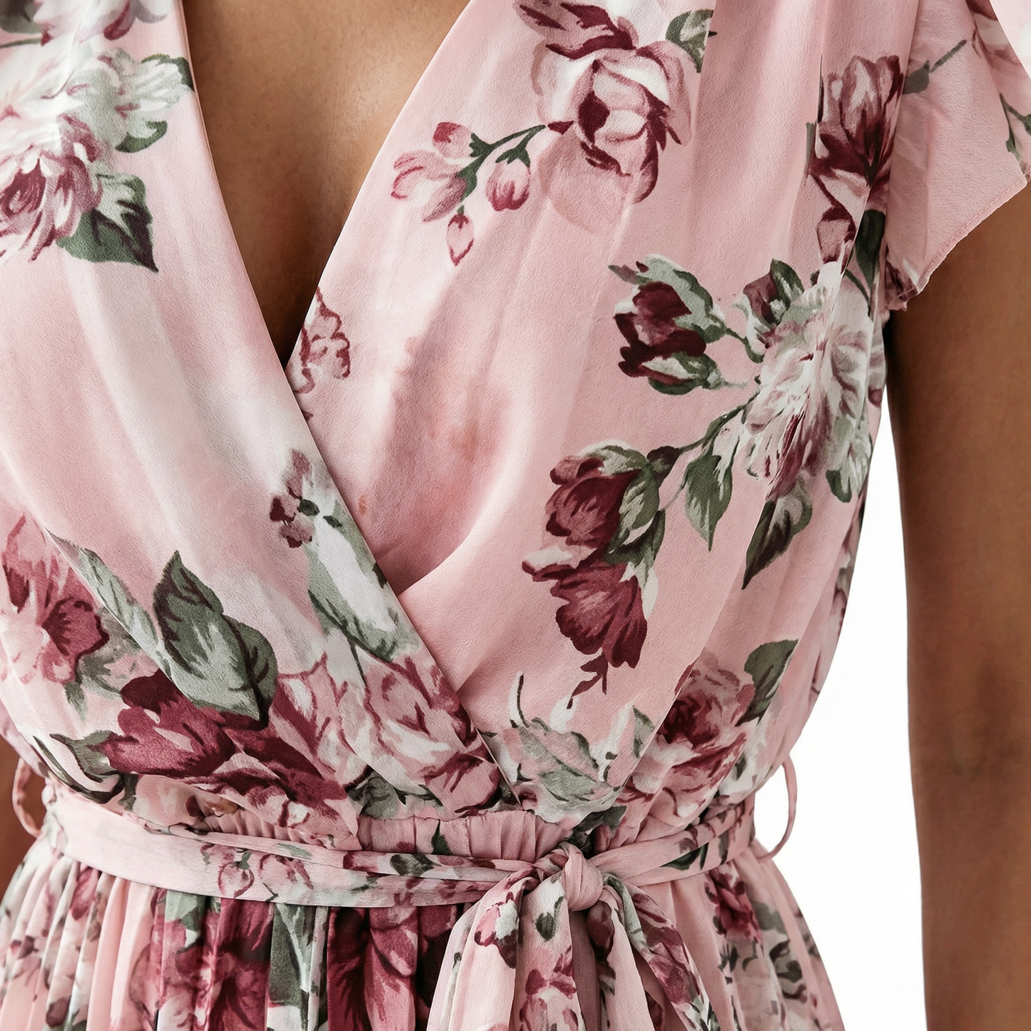 Vestido Midi Mujer Cruzado Estampado Floral