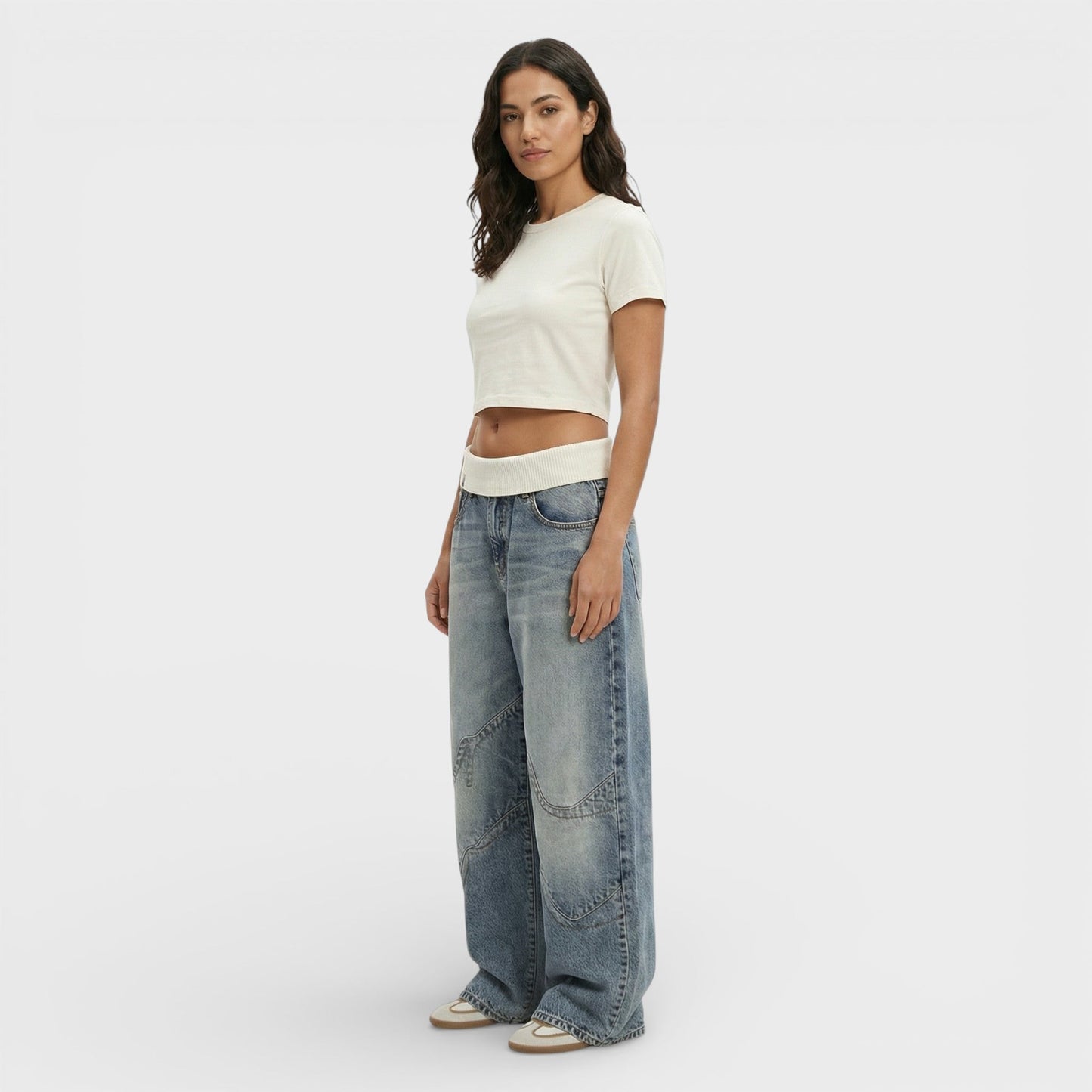 Pantalones Vaqueros Mujer Baggy Corte Amplio