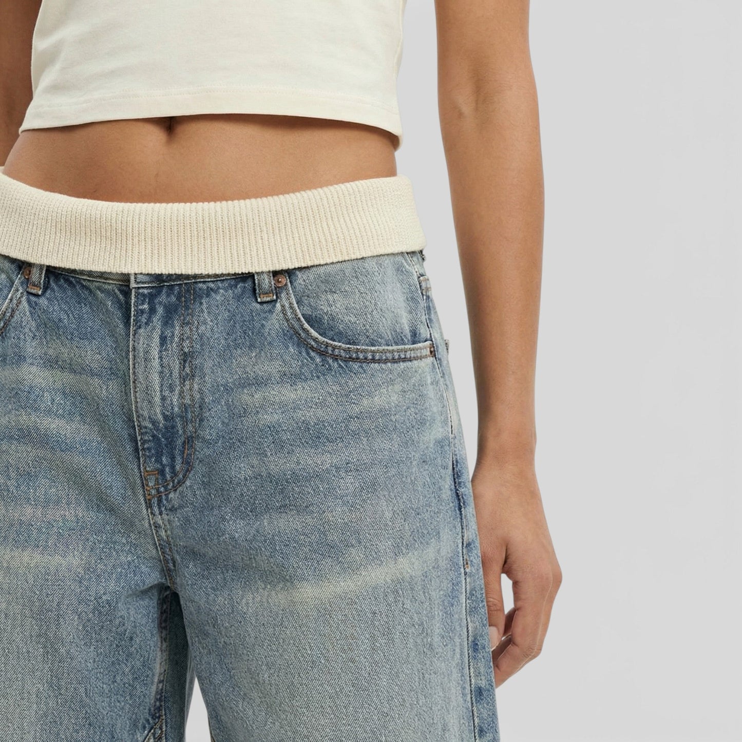 Pantalones Vaqueros Mujer Baggy Corte Amplio