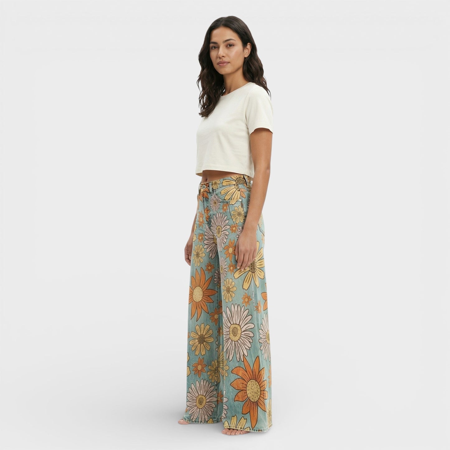 Vaqueros Mujer Pierna Ancha Estilo Baggy