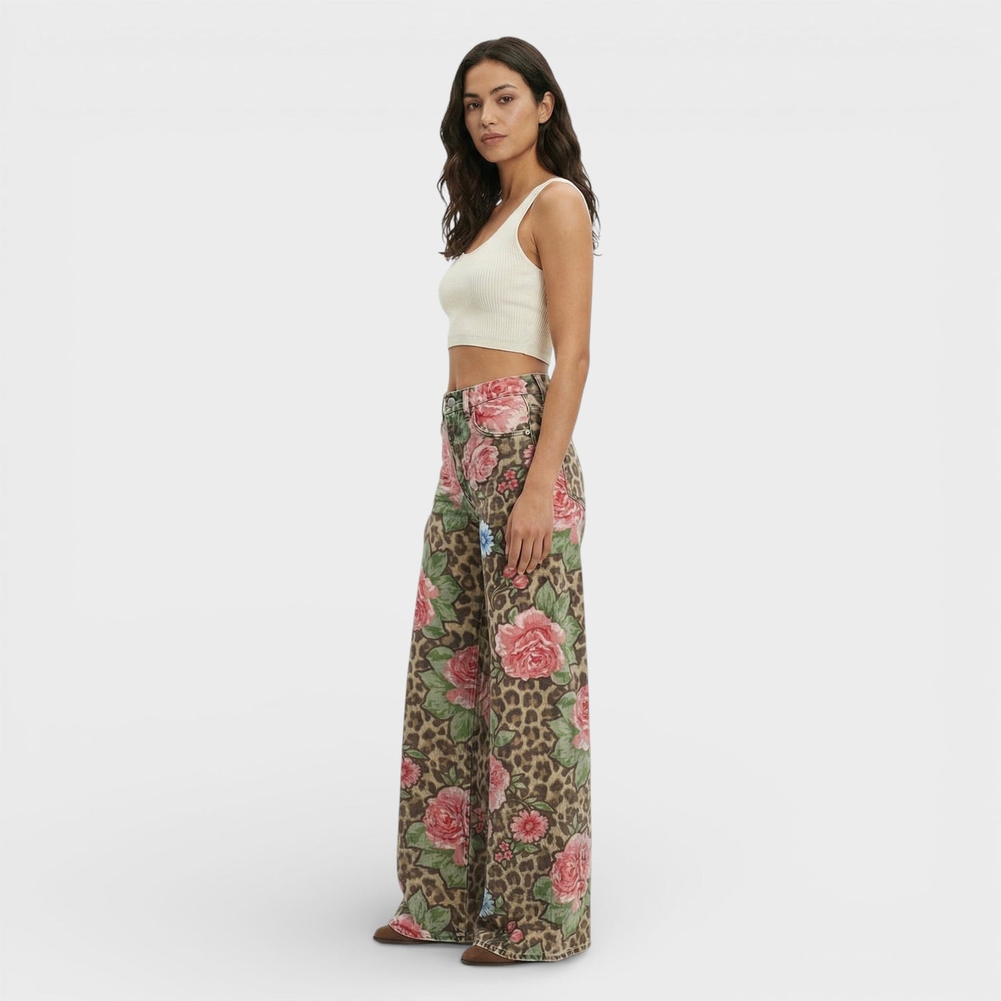 Vaqueros Mujer Pierna Ancha Estilo Baggy