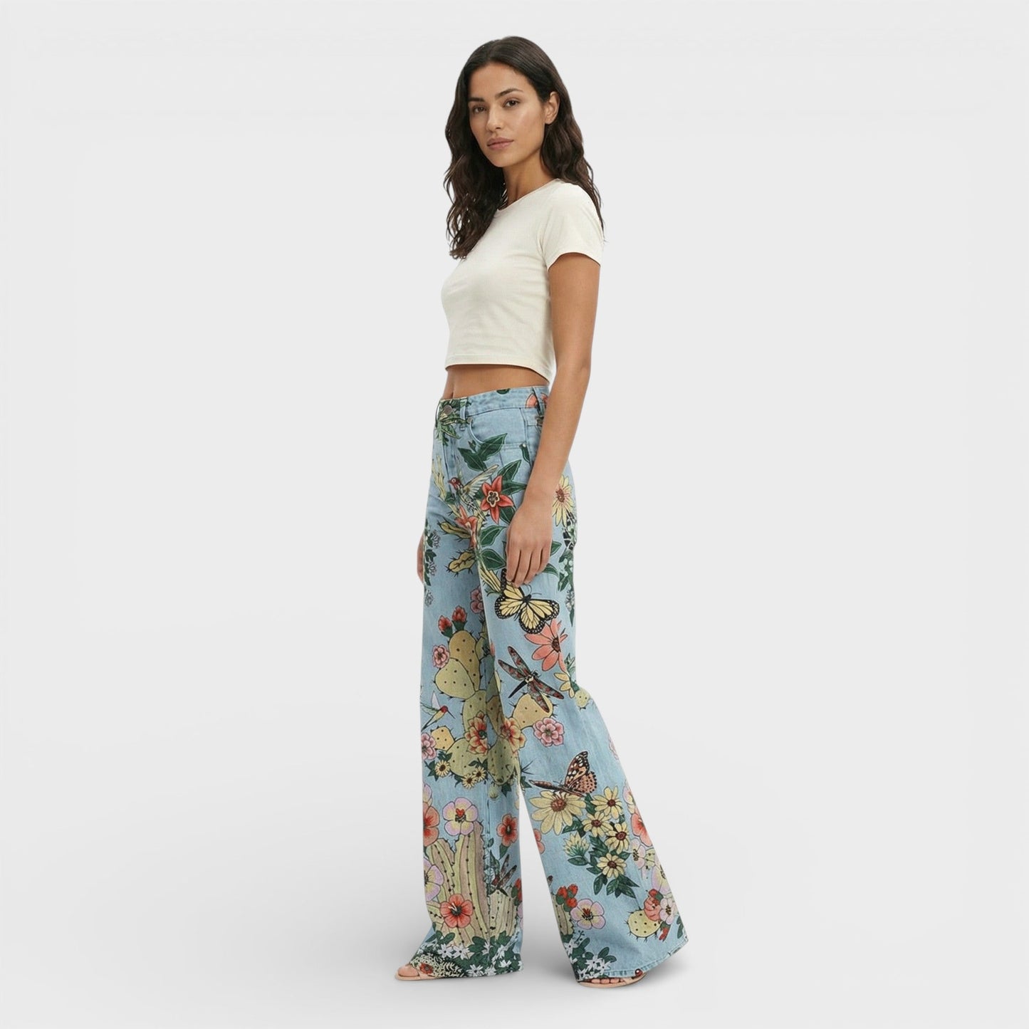 Vaqueros Mujer Pierna Ancha Estilo Baggy