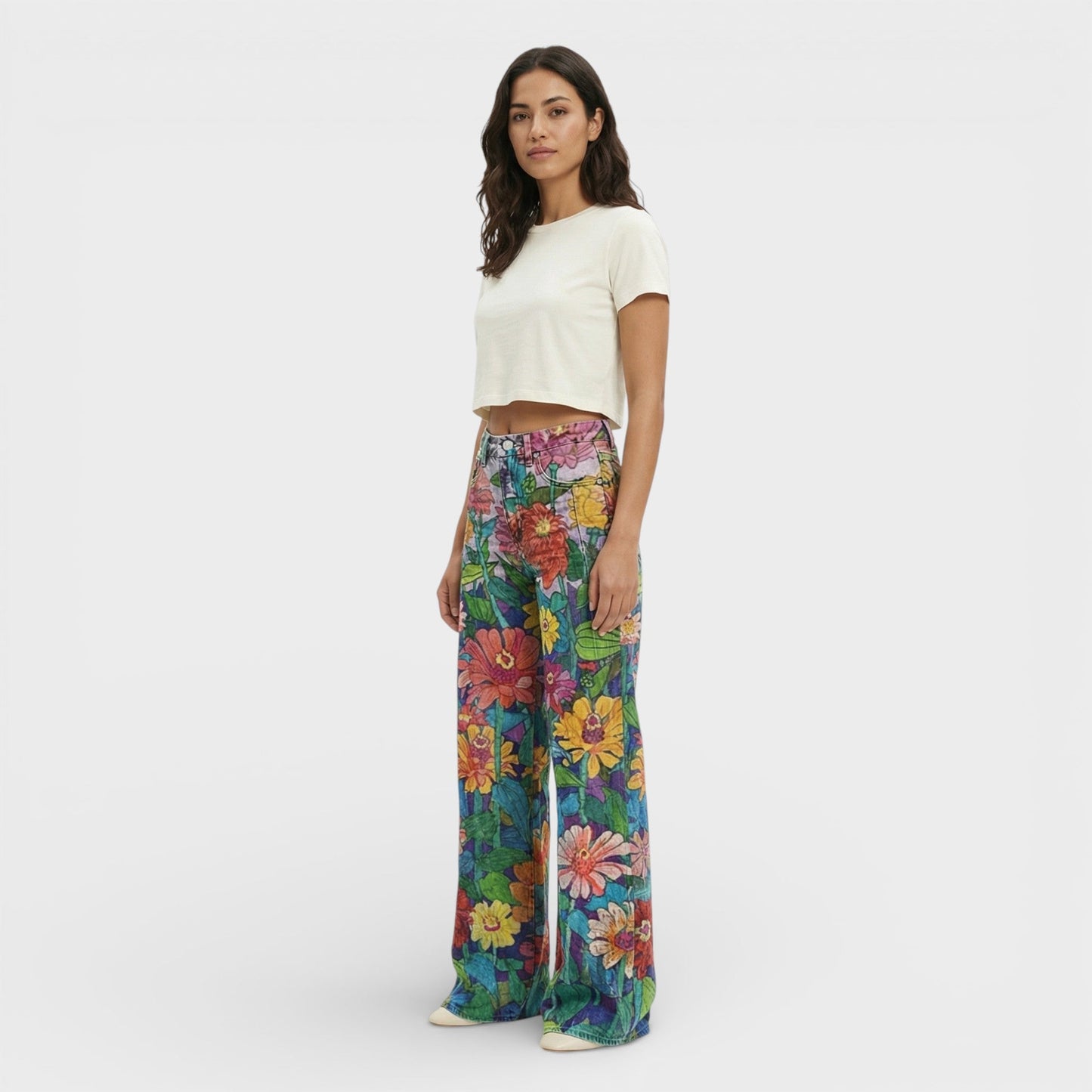 Vaqueros Mujer Pierna Ancha Estilo Baggy