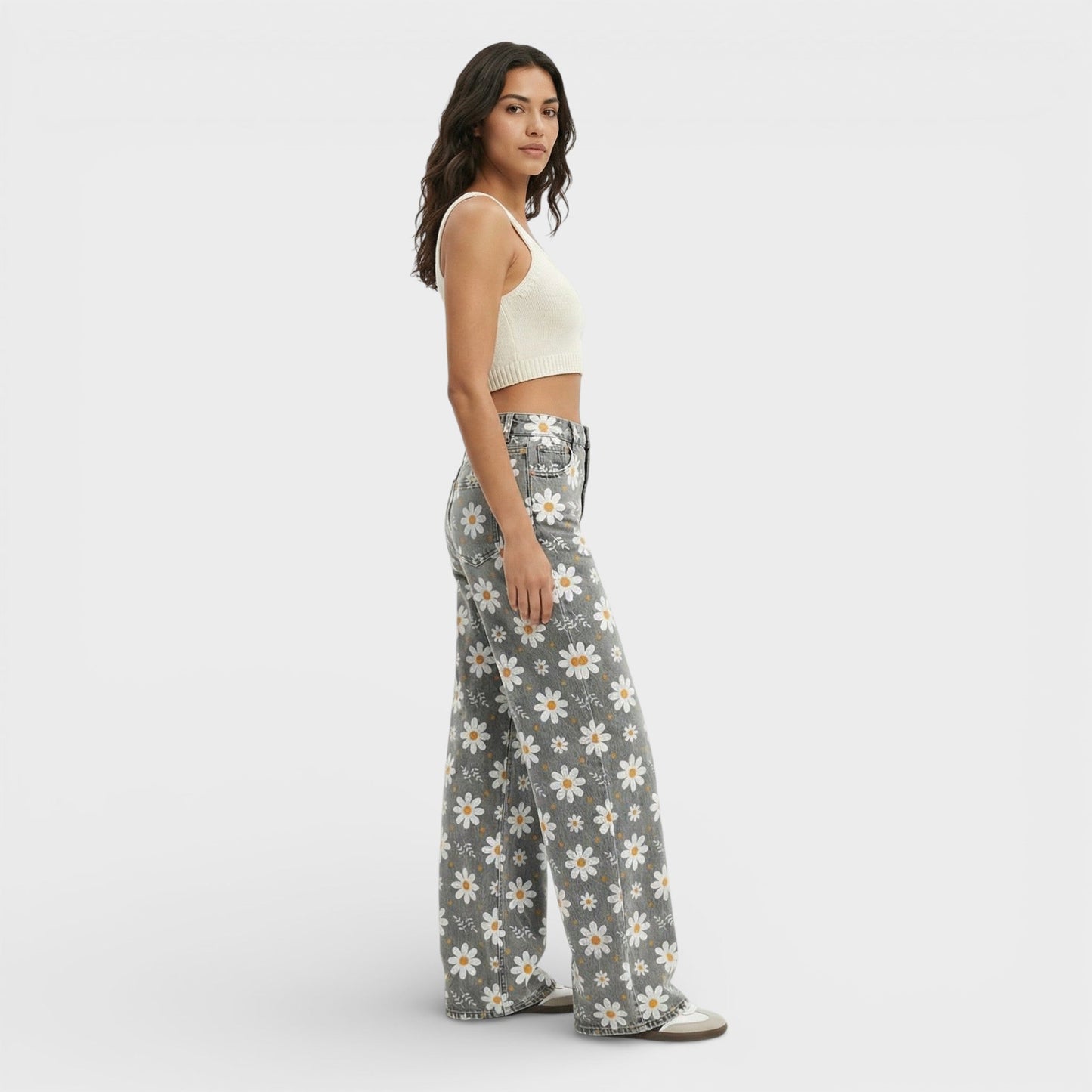 Vaqueros Mujer Pierna Ancha Estilo Baggy