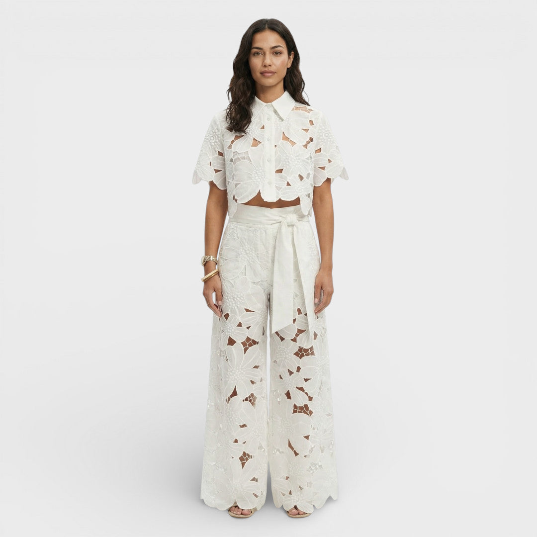 Conjunto Mujer Camisa y Pantalón Ajustado