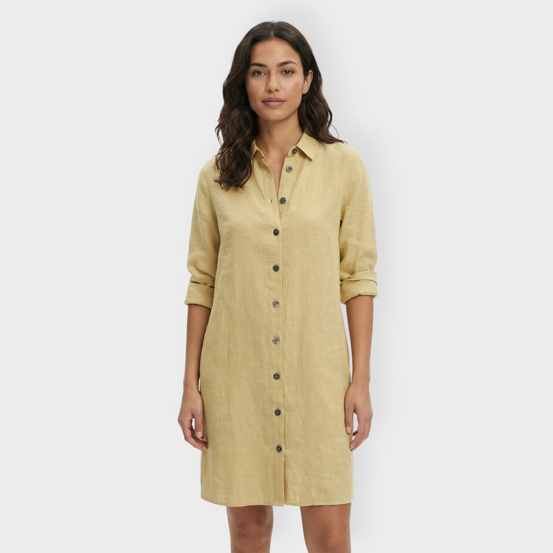 Vestido Camisero Mujer con Botones Ajuste Clasico