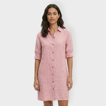 Vestido Camisero Mujer con Botones Ajuste Clasico