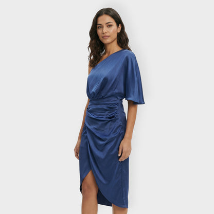 Vestido Fiesta Mujer Un Hombro Ajustado