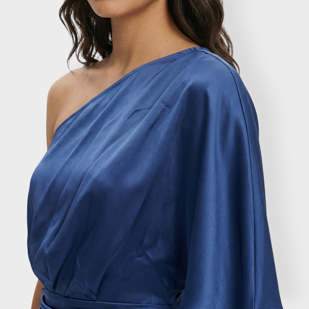 Vestido Fiesta Mujer Un Hombro Ajustado