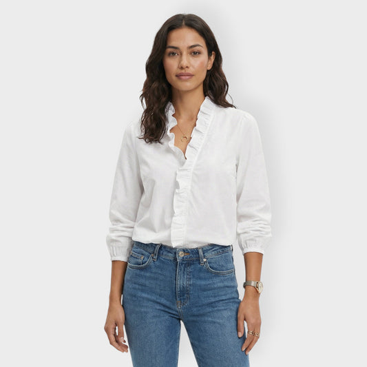 Camisa Mujer con Volantes Estilo Elegante - Mavetta