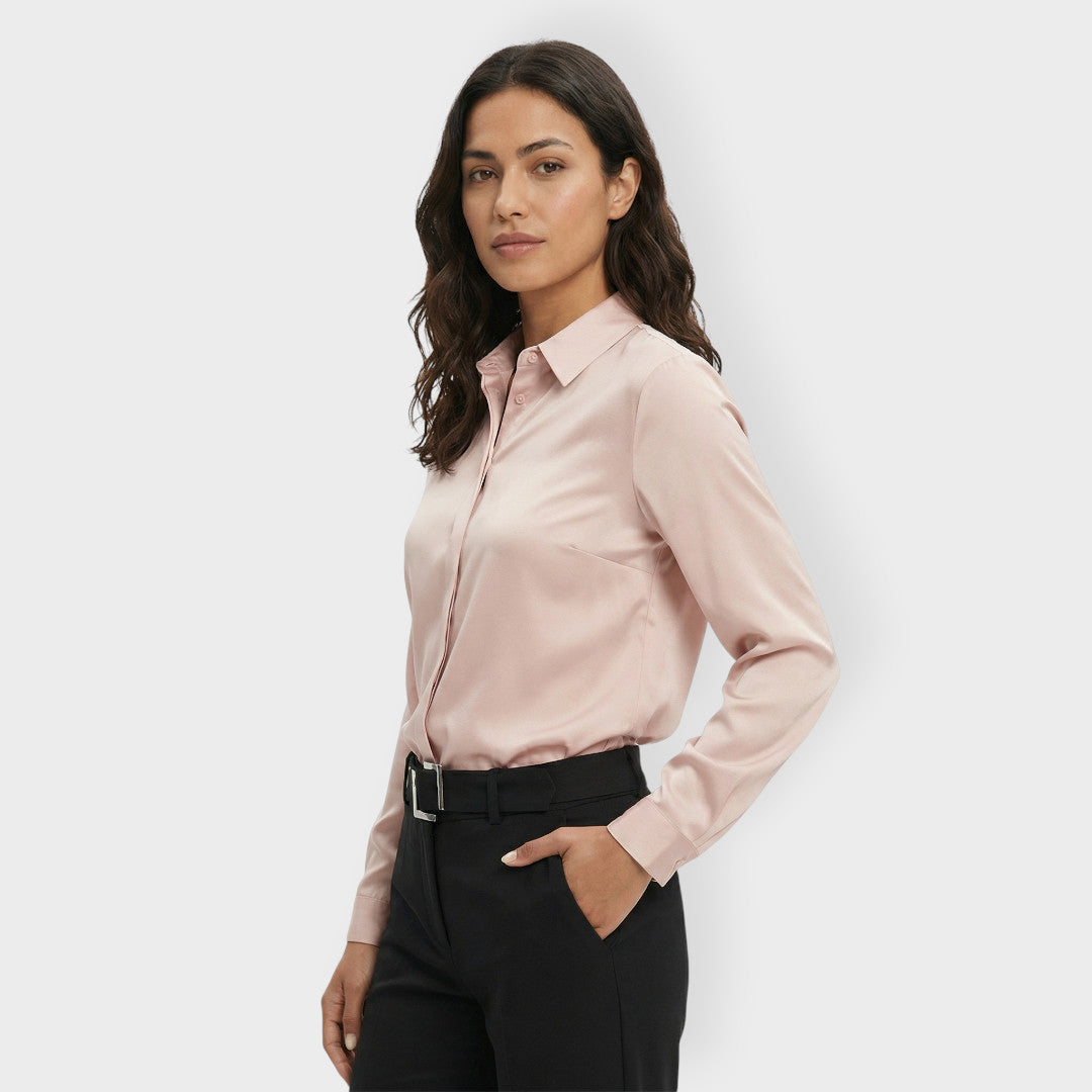 Camisa Mujer de Algodón Ajuste Clásico Trabajo