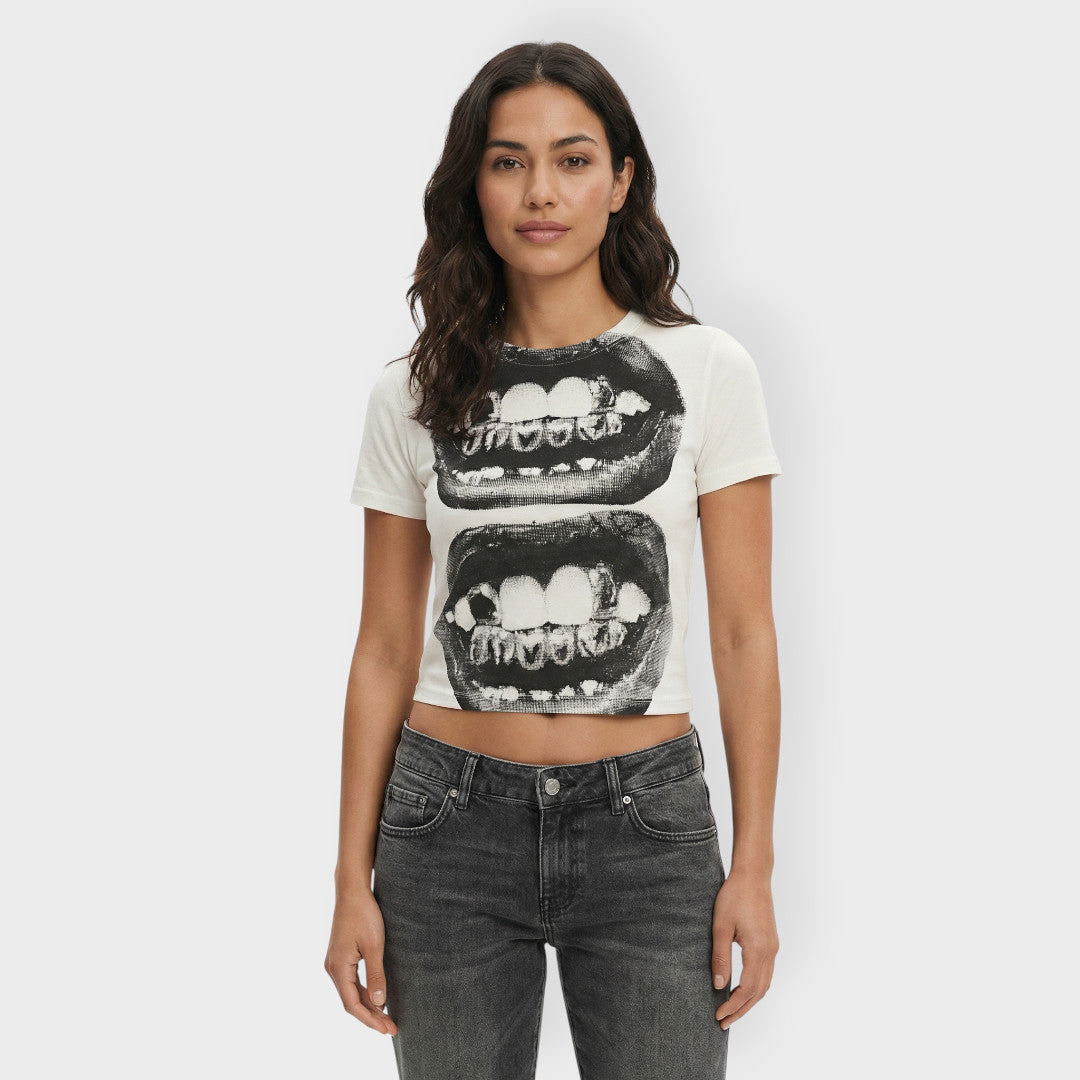 Camiseta Mujer Algodón Estampada Manga Corta - Mavetta