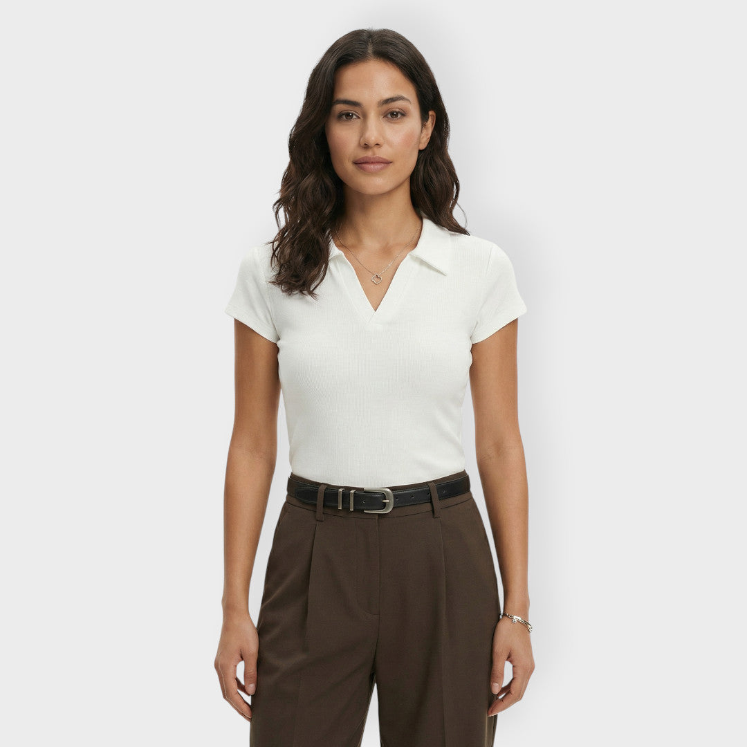 Camiseta Mujer Algodón Cuello Polo - Mavetta