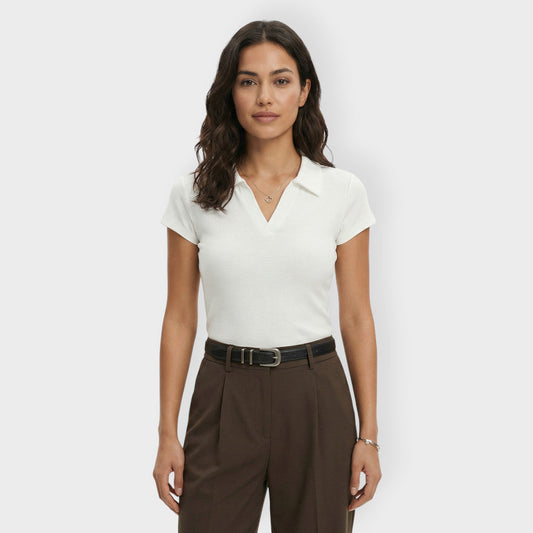 Camiseta Mujer Algodón Cuello Polo - Mavetta