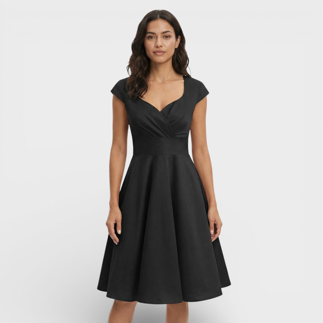 Vestido Midi Rosa Retro Cóctel - Mavetta