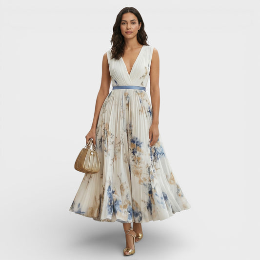 Vestido Largo Floral Ceremonia Elegante - Mavetta