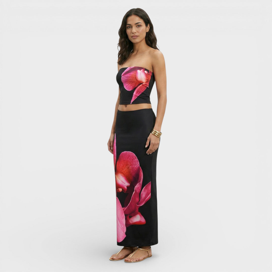 Conjunto Mujer Dos Piezas Estampado Floral