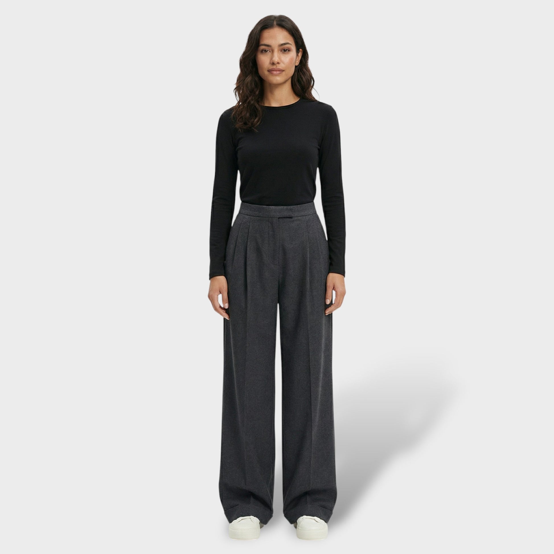 Pantalones Mujer Tiro Alto Tejido Suelto - Mavetta